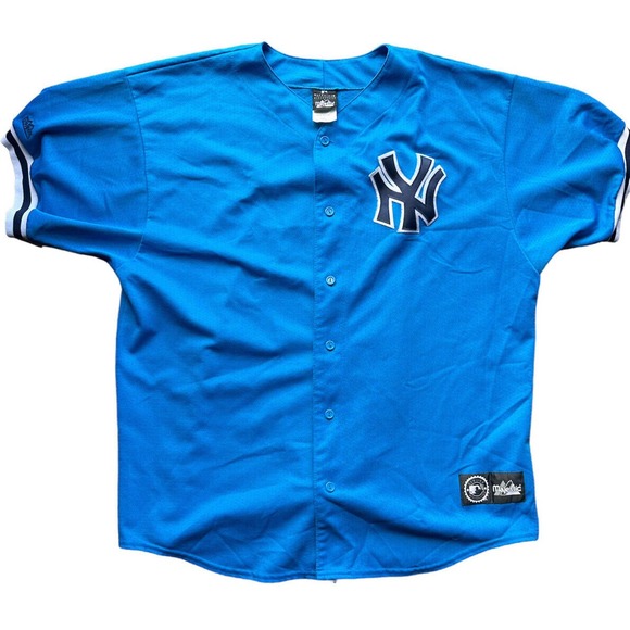 Majestic Other - VTG MLB New York Yankees Rare Majestic Jersey L Baby Blue Made In USA